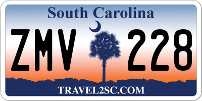 SC license plate ZMV228