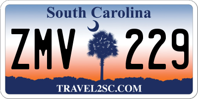 SC license plate ZMV229