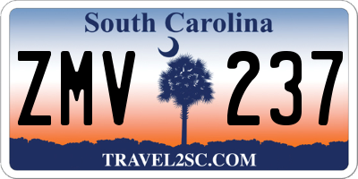 SC license plate ZMV237