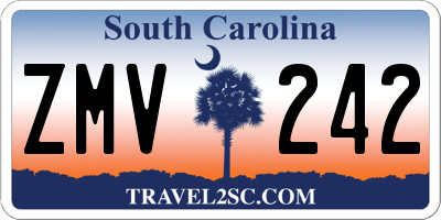 SC license plate ZMV242