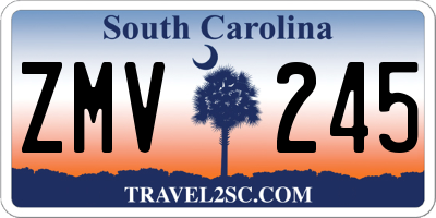 SC license plate ZMV245