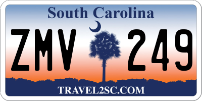 SC license plate ZMV249
