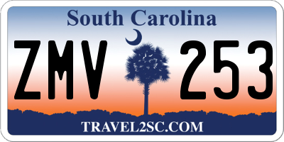 SC license plate ZMV253