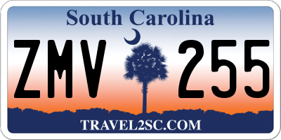 SC license plate ZMV255