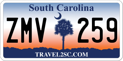 SC license plate ZMV259
