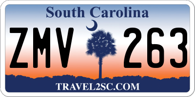 SC license plate ZMV263