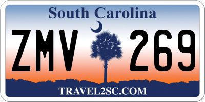SC license plate ZMV269