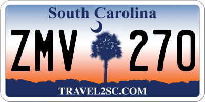 SC license plate ZMV270