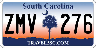 SC license plate ZMV276