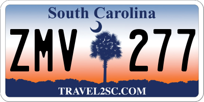 SC license plate ZMV277