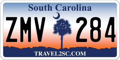 SC license plate ZMV284