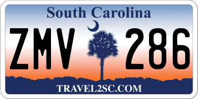 SC license plate ZMV286