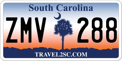 SC license plate ZMV288