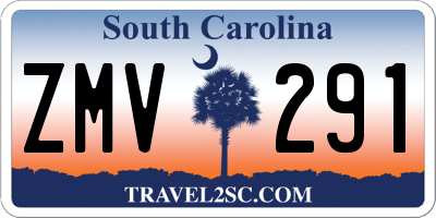 SC license plate ZMV291