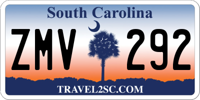 SC license plate ZMV292