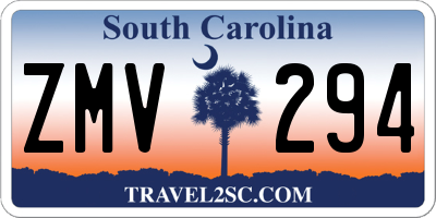 SC license plate ZMV294