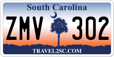 SC license plate ZMV302