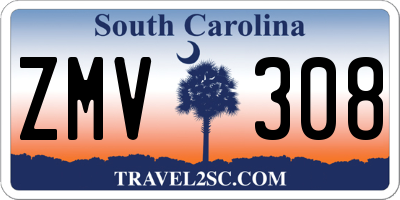 SC license plate ZMV308