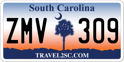 SC license plate ZMV309