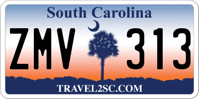 SC license plate ZMV313
