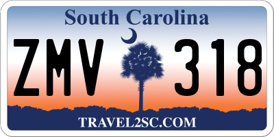 SC license plate ZMV318