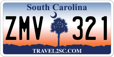 SC license plate ZMV321