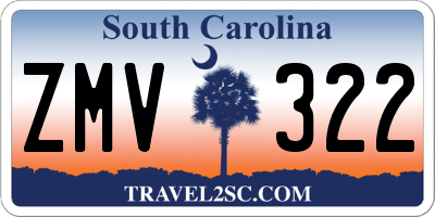 SC license plate ZMV322