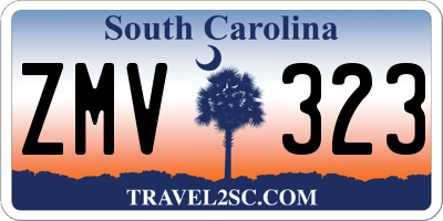 SC license plate ZMV323