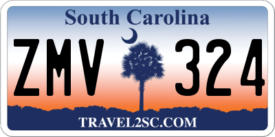 SC license plate ZMV324