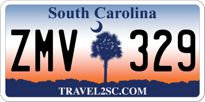 SC license plate ZMV329