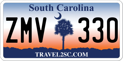 SC license plate ZMV330