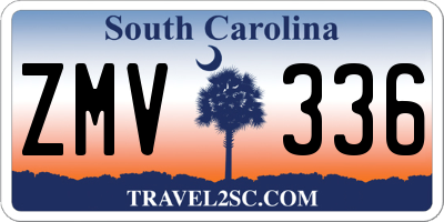 SC license plate ZMV336