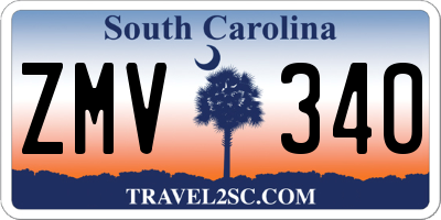 SC license plate ZMV340