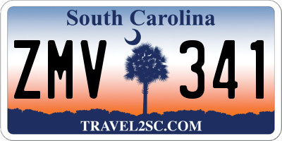 SC license plate ZMV341