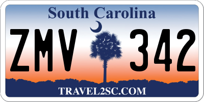 SC license plate ZMV342