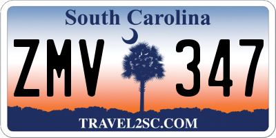 SC license plate ZMV347