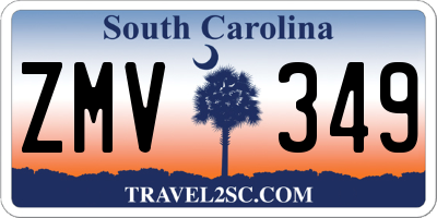 SC license plate ZMV349