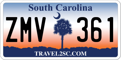 SC license plate ZMV361