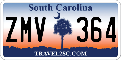 SC license plate ZMV364
