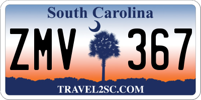 SC license plate ZMV367