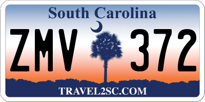 SC license plate ZMV372