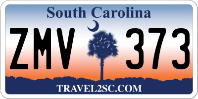 SC license plate ZMV373