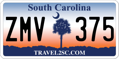 SC license plate ZMV375