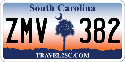 SC license plate ZMV382