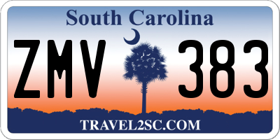SC license plate ZMV383
