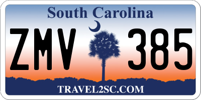 SC license plate ZMV385
