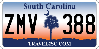 SC license plate ZMV388