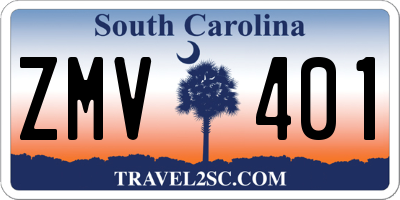 SC license plate ZMV401