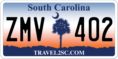 SC license plate ZMV402