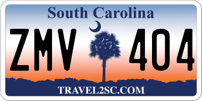 SC license plate ZMV404